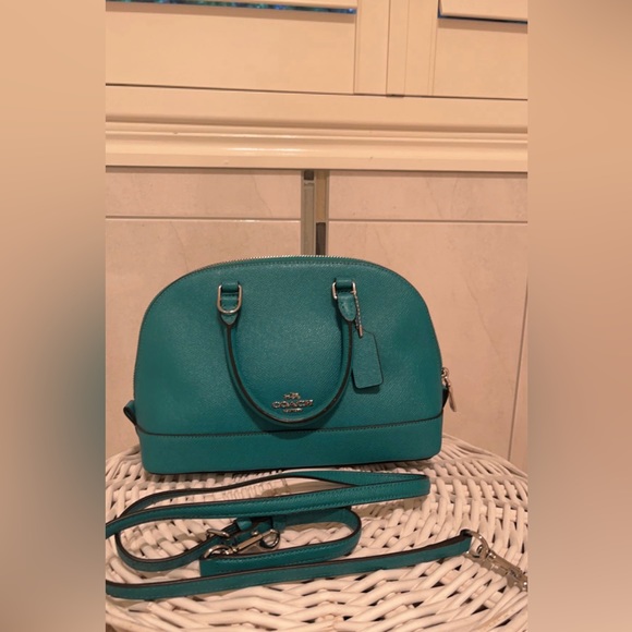 COACH Cross body with top handle bag. Silver hardware. - Picture 3 of 5